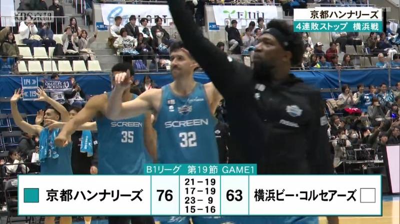 京都ハンナリーズ 横浜ビーコルセアーズ相手に約2か月ぶりの連勝で最下位を脱出!