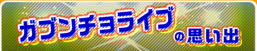 ガブンチョライブの思い出