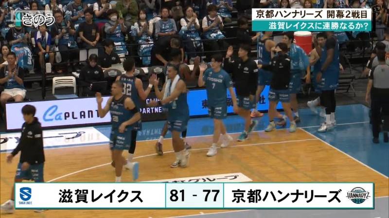 京都ハンナリーズ　京滋ダービーでの開幕戦は１勝１敗