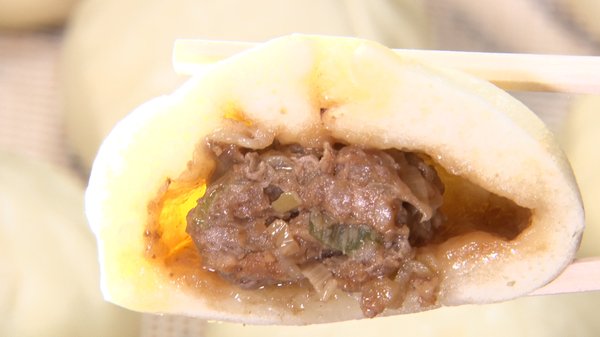 九条ねぎを使った豚肉饅頭