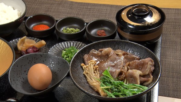 京の肉と京みず菜のすき焼き
