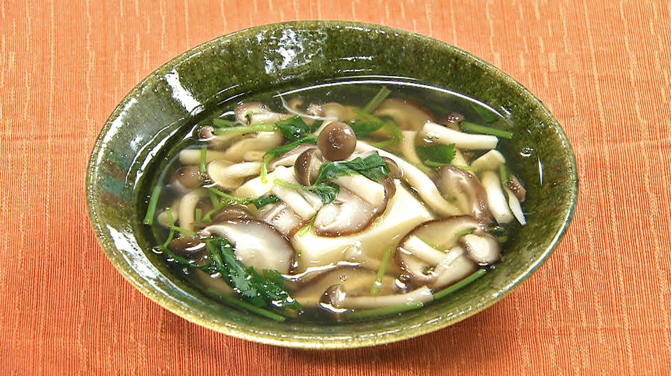 即席 玉子豆腐のきのこあんかけ