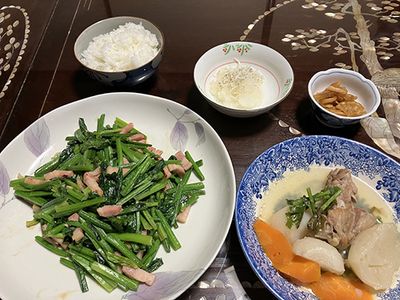 自宅で試食（永田さん＋稲富さん）