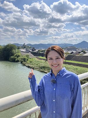 福知山城背景に西上さん１ST
